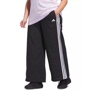 adidas Plus Size 3-Stripe Trim Woven Track Pants Black 3X
